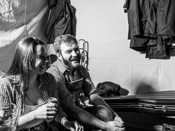 "Backstage at Oktoberfest in Colchester"