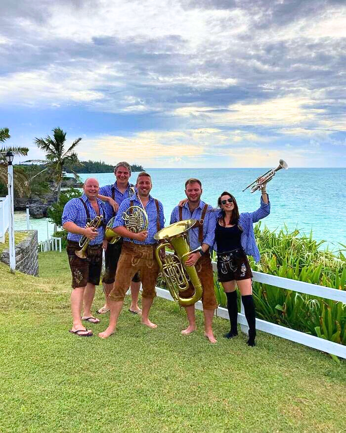 "Soaking up the sun back in Bermuda!"