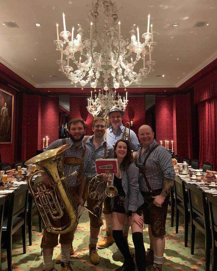 "About to perform at a Gala dinner event in London"